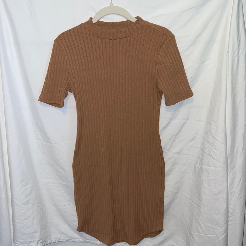 Forever 21 tan bodycon dress